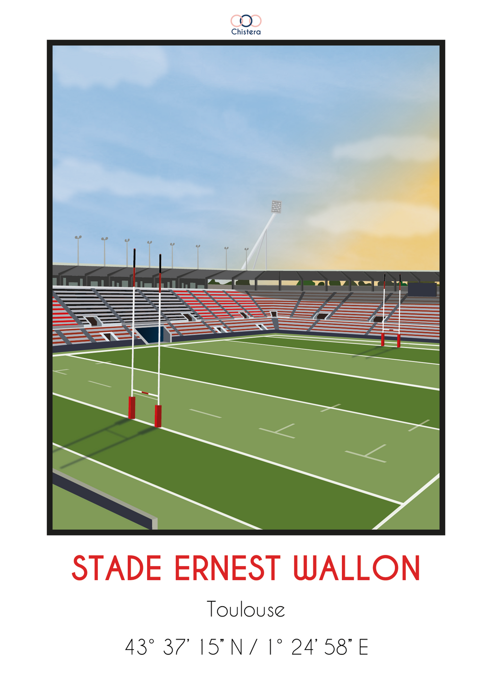 affiche déco stade toulousain