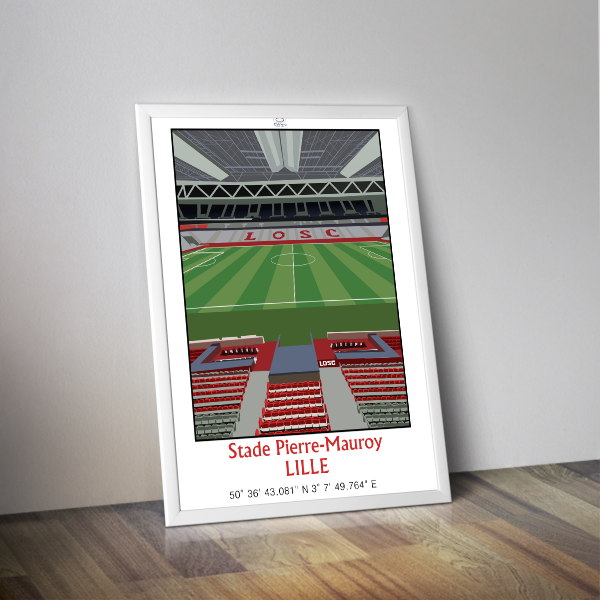 Affiche stade de LILLE Pierre Mauroy I Affiche stade de foot
