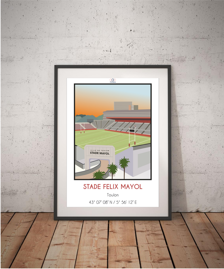 Affiche stade Felix Mayol Toulon I Pilou pilou I Affiche rugby