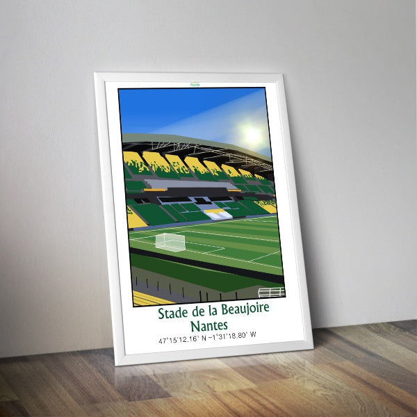 Affiche stade de Nantes La Beaujoire I Stade de foot I Affiche Nantes