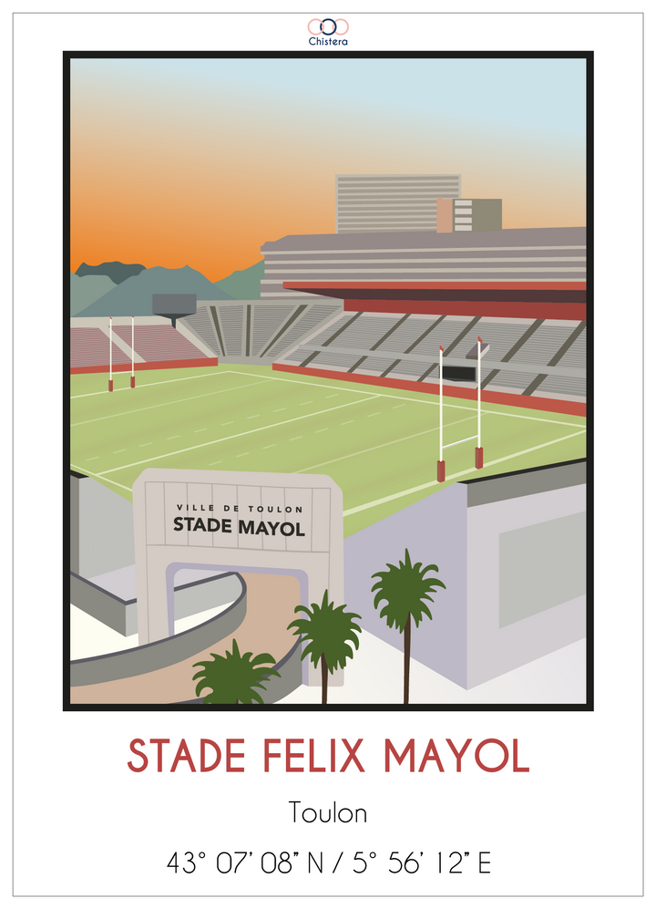 Affiche stade Felix Mayol Toulon I Pilou pilou I Affiche rugby