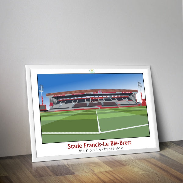 Affiche stade de foot de BREST I Stade mythique I Stade football