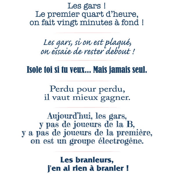 Affiche citations d'entraineurs I Phrases drôles I Affiche rugby