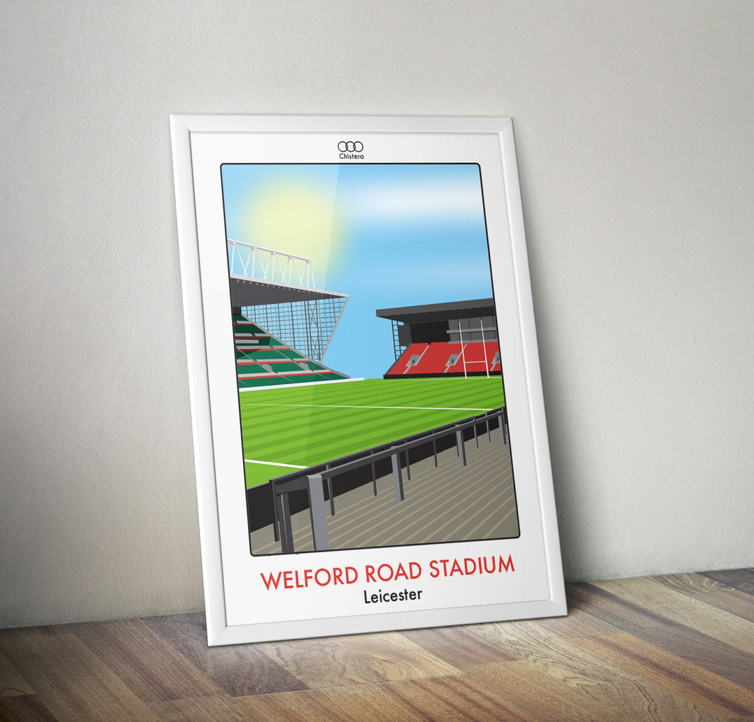Affiche stade de LEICESTER I rugby premier ship I Welford Road stadium® I Stade de rugby