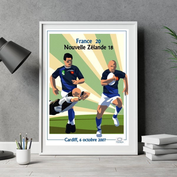 Affiche France contre Nouvelle Zelande I Affiche match rugby I All Blacks