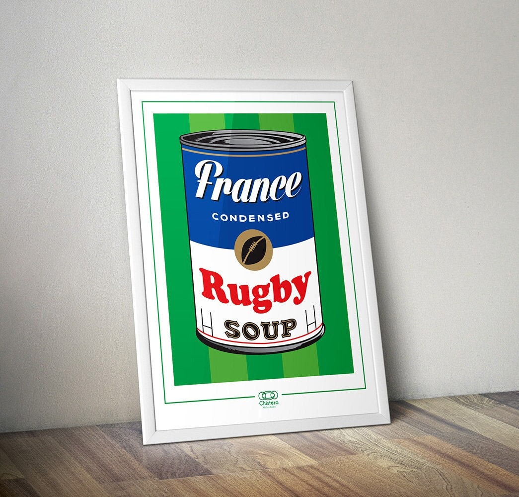 Affiche rugby soup I Campbells soup I pub vintage I Affiche rugby