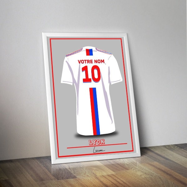 Affiche maillot personnalisable de LYON I Olympique lyonnais I