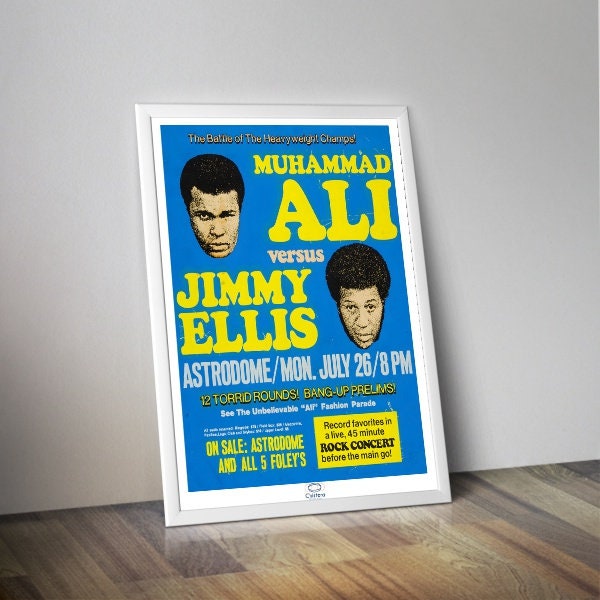 Affiche boxe Ali contre ELLIS I Boxe I Combat de boxe