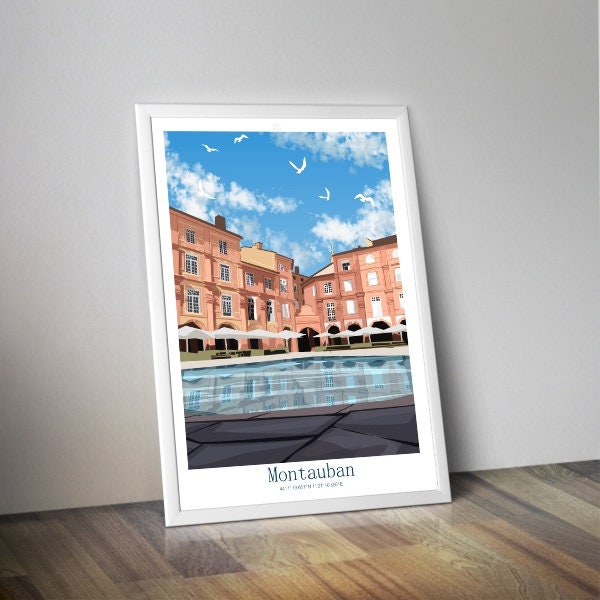 Affiche Montauban I Place nationale I Tarn-et-Garonne I Affiche ville