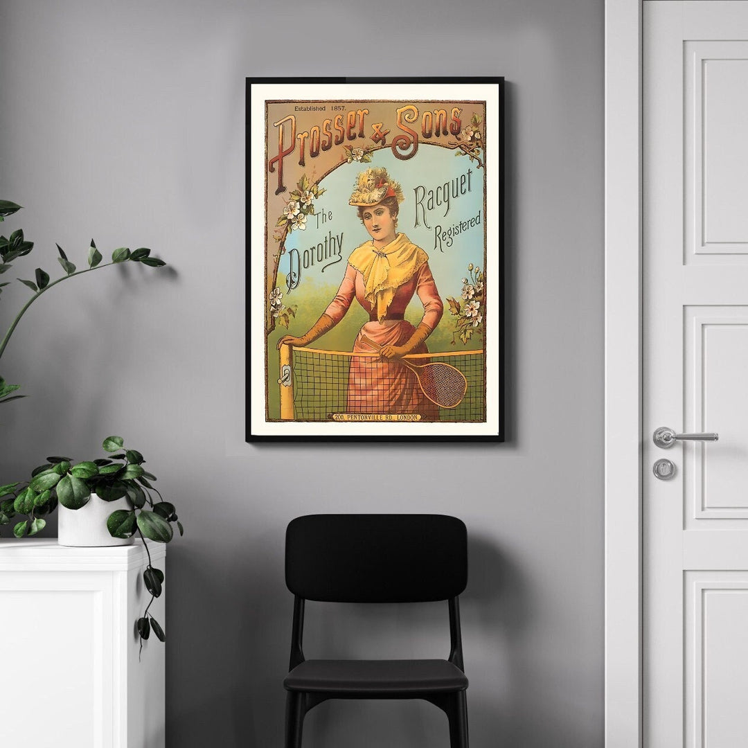 Affiche vintage tennis I Publicité retro I Pub vintage I Prosser and sons