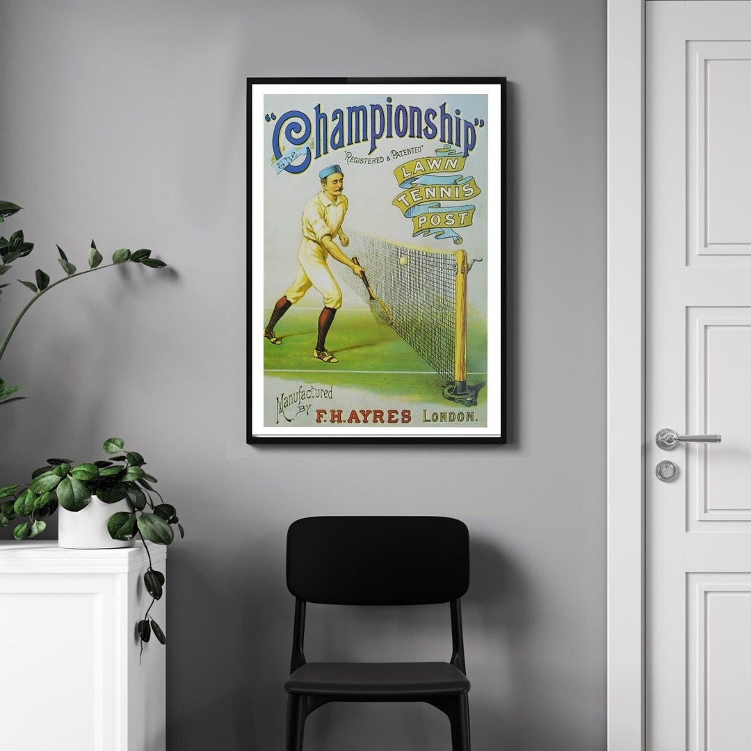Affiche vintage tennis I Pub rétro I Affiche FH Ayres tennis