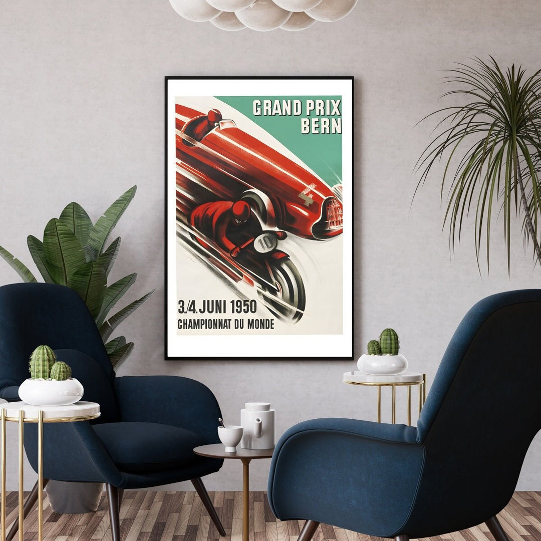 Affiche grand prix BERN I Affiche Championnat du monde I Affiche Course auto