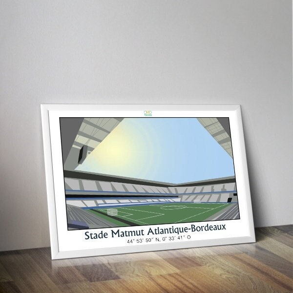 Affiche stade foot Bordeaux I Affiche stade de football I Stade Matmut