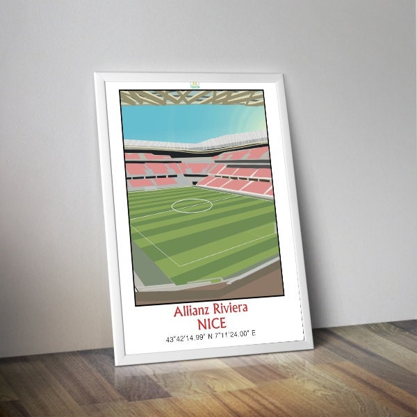 Affiche stade de NICE I Allianz® riviera® I OGC Nice I affiche foot