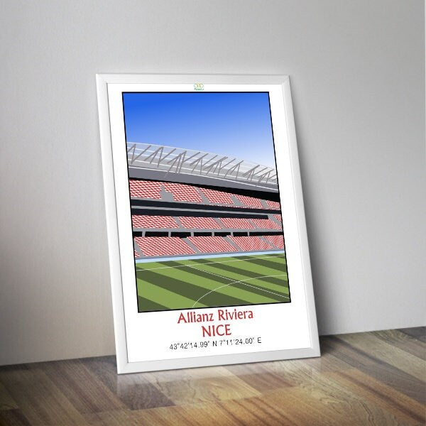 Affiche stade Allianz ®riviera de Nice I stade de foot I OGC Nice ®