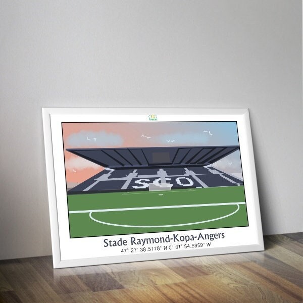 Affiche stade Raymond Kopa Angers I Stade football I Affiche football