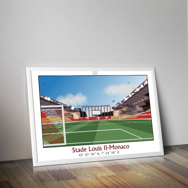 Affiche stade Louis 2 I Monaco I Stade de Monaco I Stade de football
