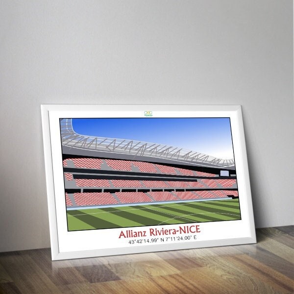 Affiche tribune Allianz® riviera® I stade de Nice I OGC Nice® I Stade de football