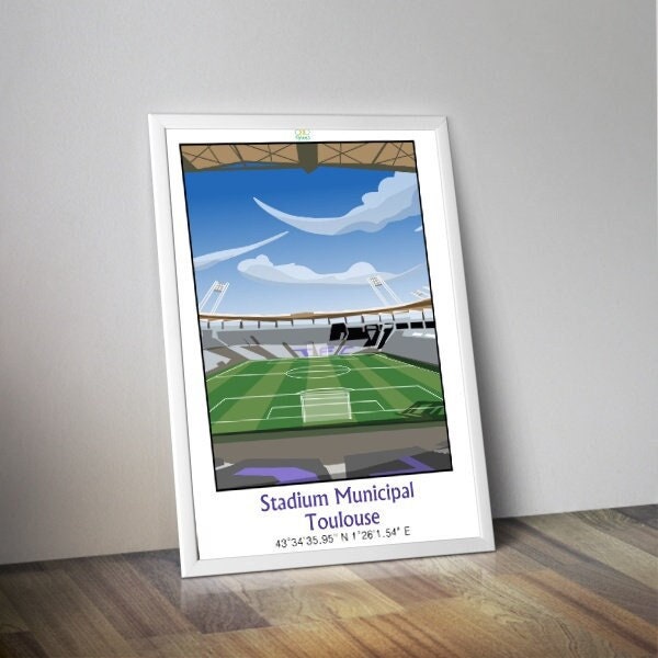 Affiche Toulouse Football Club I Affiche Stade de Toulouse I Stade de foot
