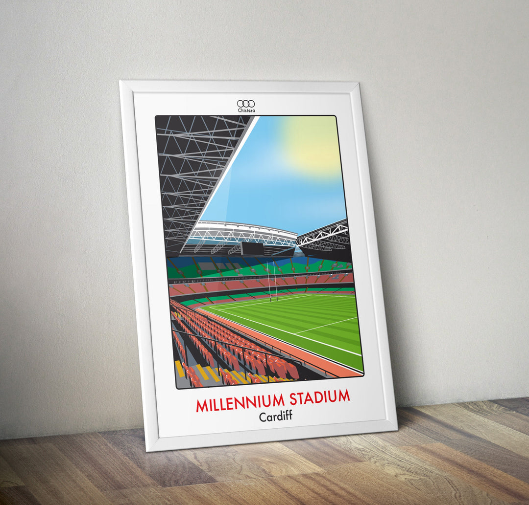 Affiche stade MILLENIUM STADIUM I Rugby CARDIFF I Affiche rugby