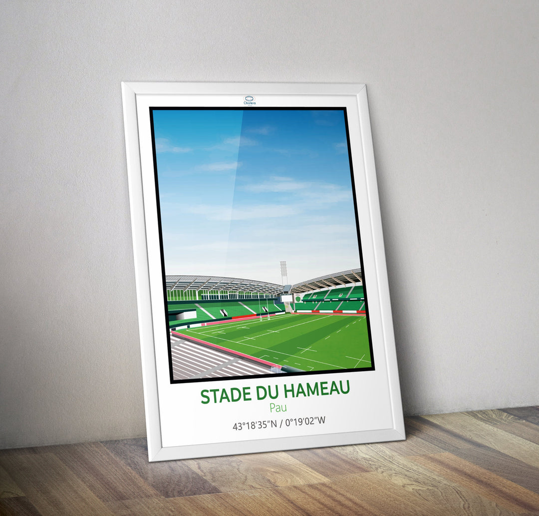 Affiche du stade Hameau PAU I stade du rugby I Affiche stade du HAMEAU