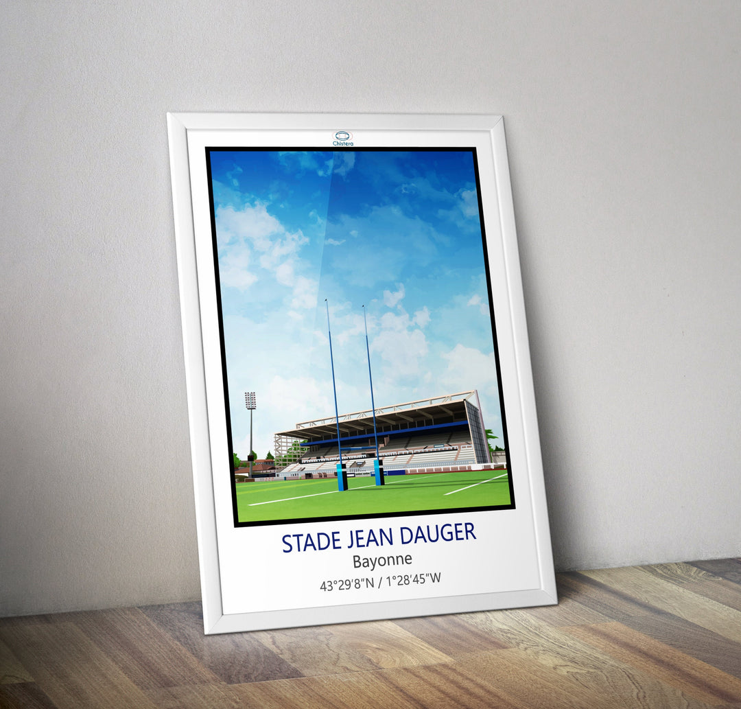 Affiche rugby Bayonne Jean Dauger I Atade rugby I Avirons bayonnais