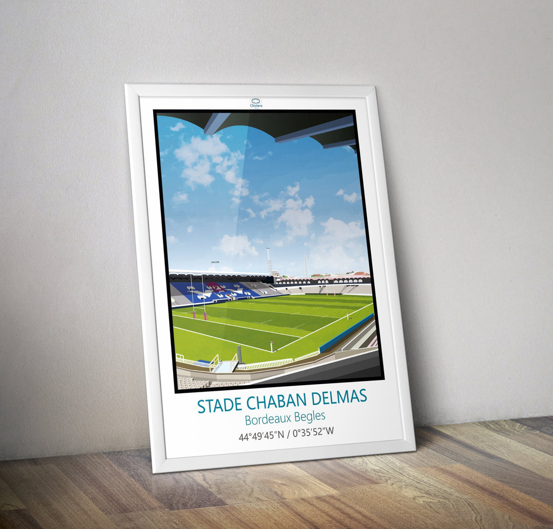 Affiche rugby Chaban Delmas I Bordeaux I Bègles I UBB rugby I Stade de rugby