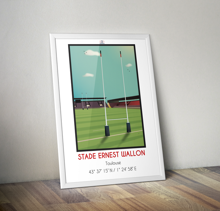 affiche déco rugby stade toulousain