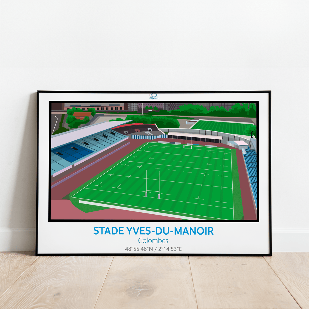 Affiche stade Yves de Manoir Colombes I Affiche racing 92 I Affiche rugby