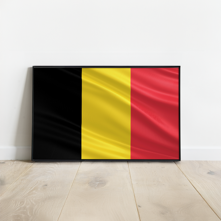 Affiche drapeau Belgique I Poster Belgium flag