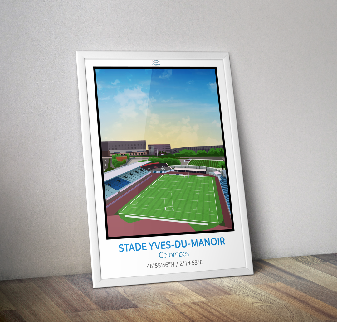 Affiche stade Yves du Manoir I Racing 92 I Stade Colombes I Stade rugby