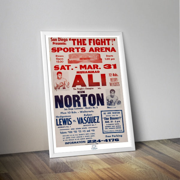 Affiche combat Ali contre Norton I Sport boxe