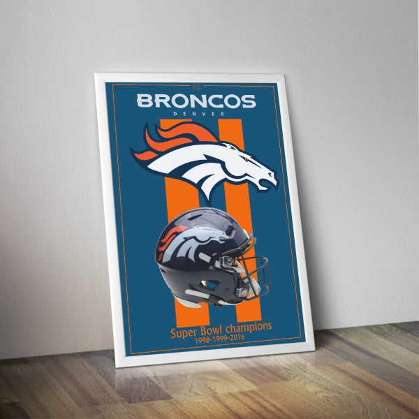 Affiche NFL Broncos I Affiche football américain