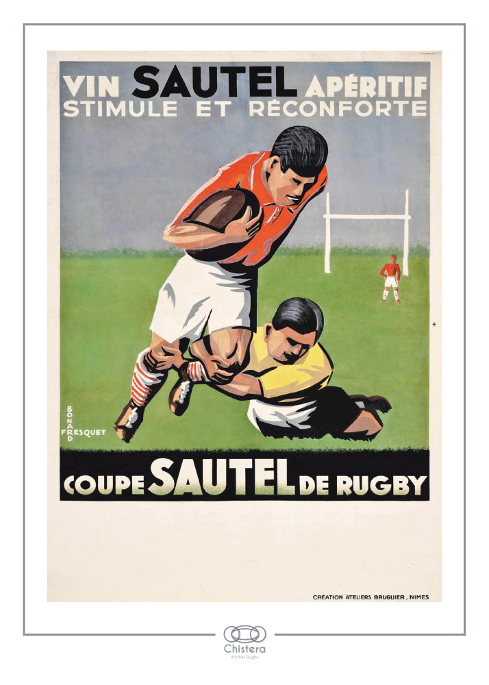 Affiche COUPE SAUTEL de RUGBY I Match rugby I Affiche rugby
