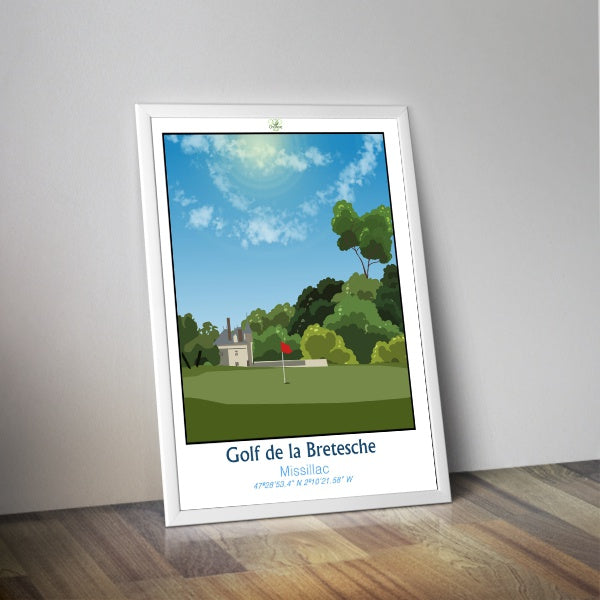 Affiche golf de la Bretesche I Golf à Missillac Bretagne