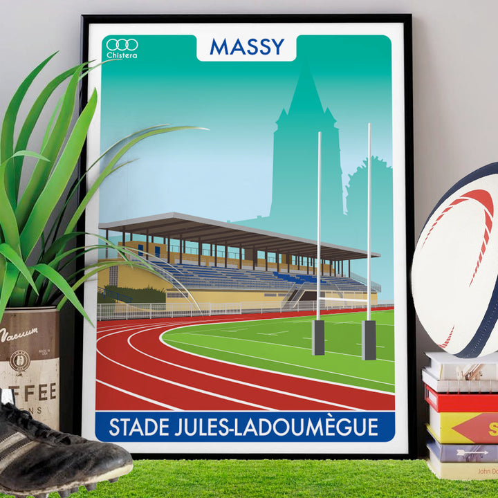 Affiche stade de Massy rugby I Affiche rugby I Stade de Massy rugby