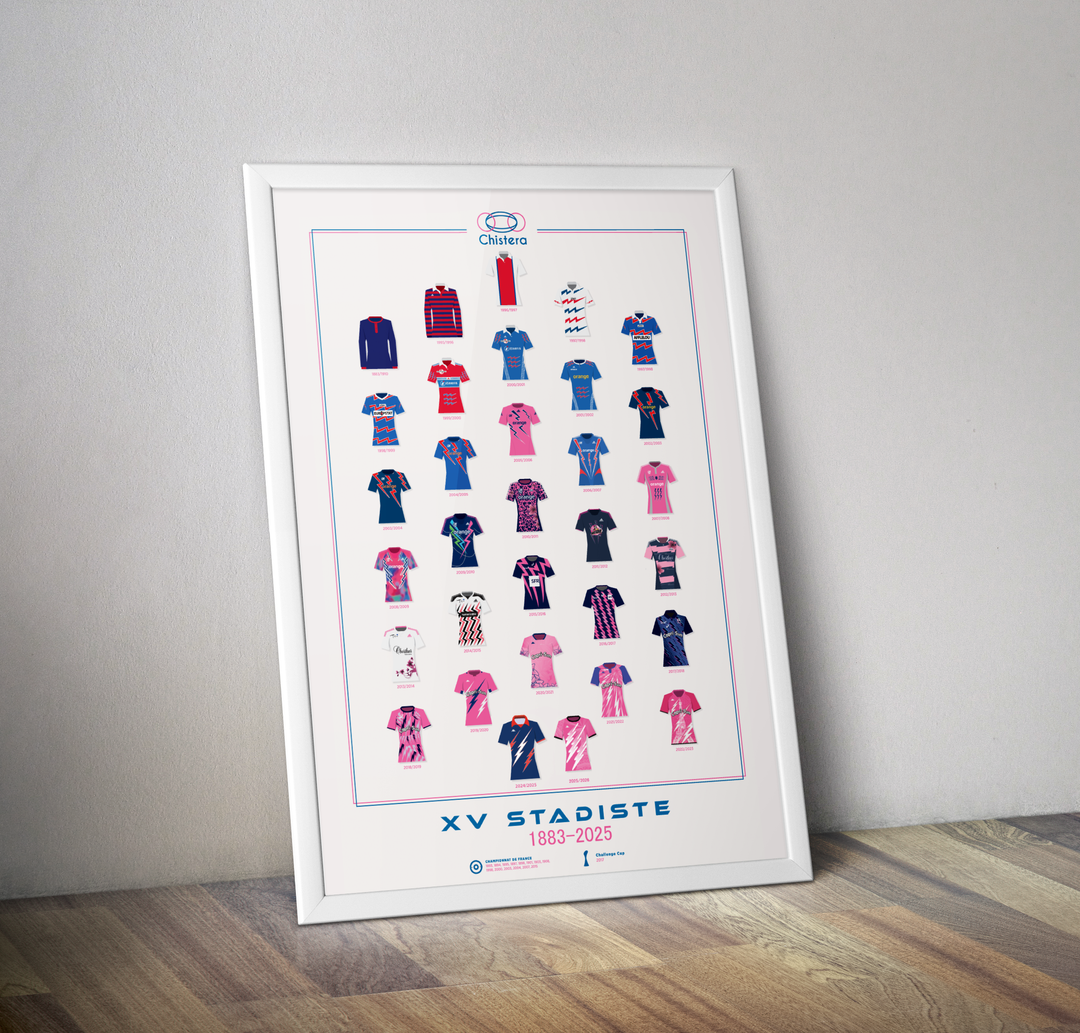 Affiche maillots Stade français Paris 2025 2026 I pink I rose I Affiche Stade