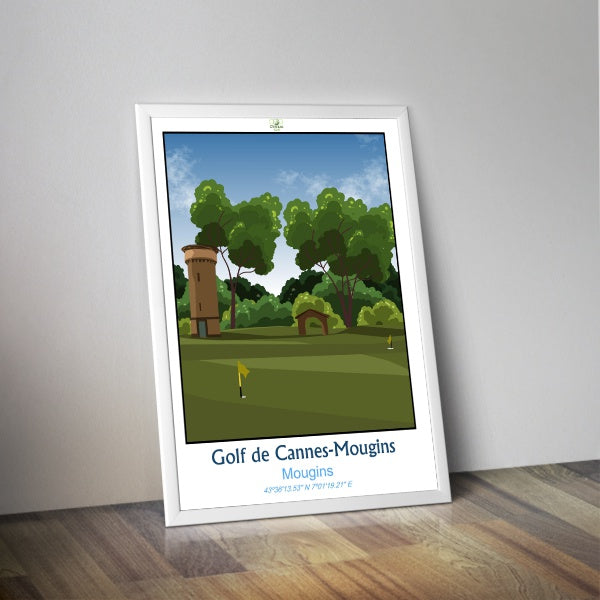 Affiche golf de Cannes Mougins I Golf riviera I Golf Alpes cote d'azur