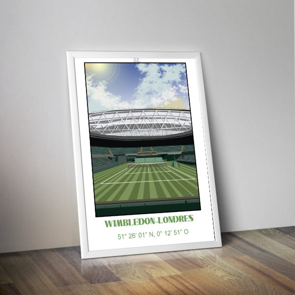 Affiche tennis Wimbledon I Tennis Londres I Court central