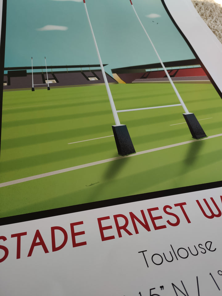 cadeau affiche pour fans de Toulouse rugby