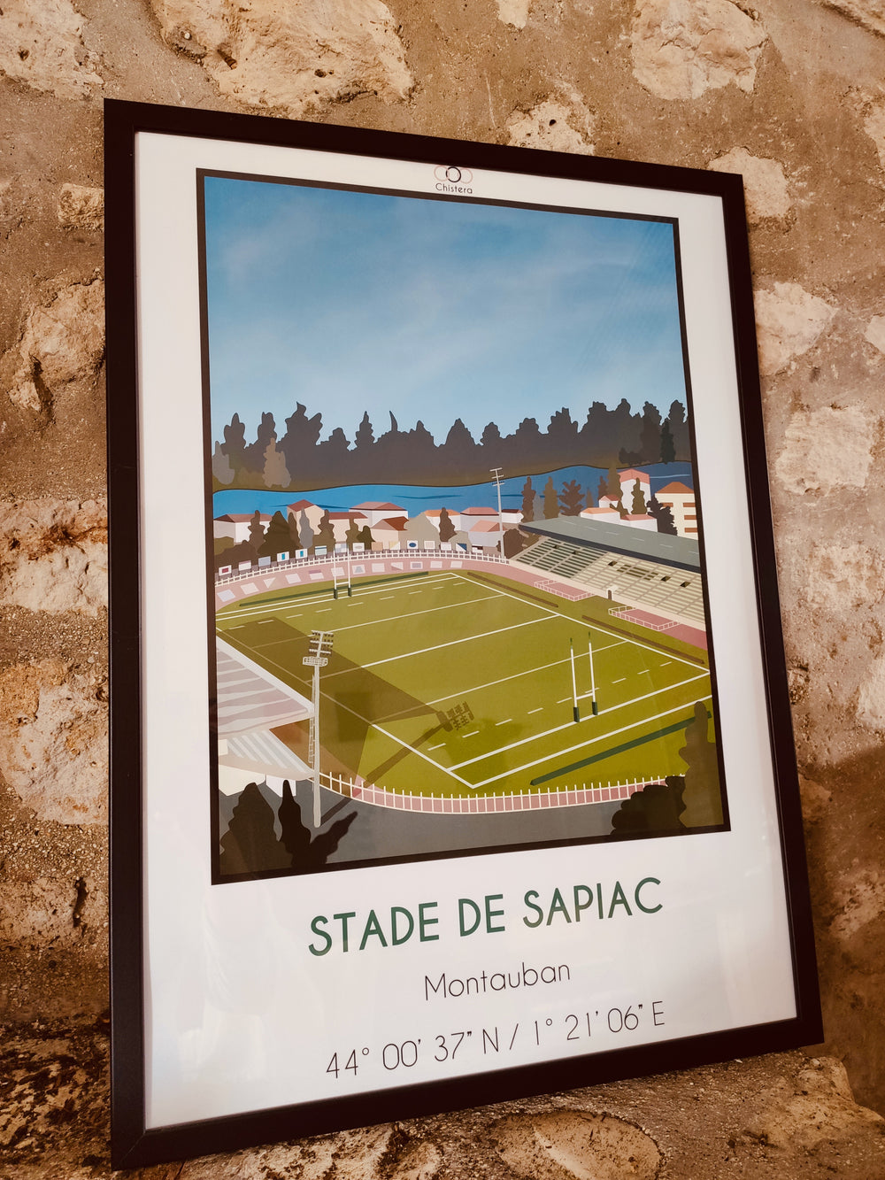 Stade Sapiac  affiche déco rugby montauban