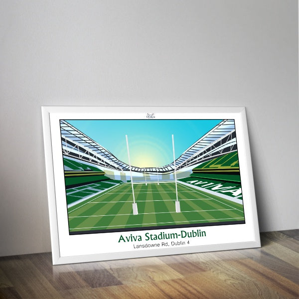 Affiche stade AVIVA stadium DUBLIN I Stade rugby I stade anglais