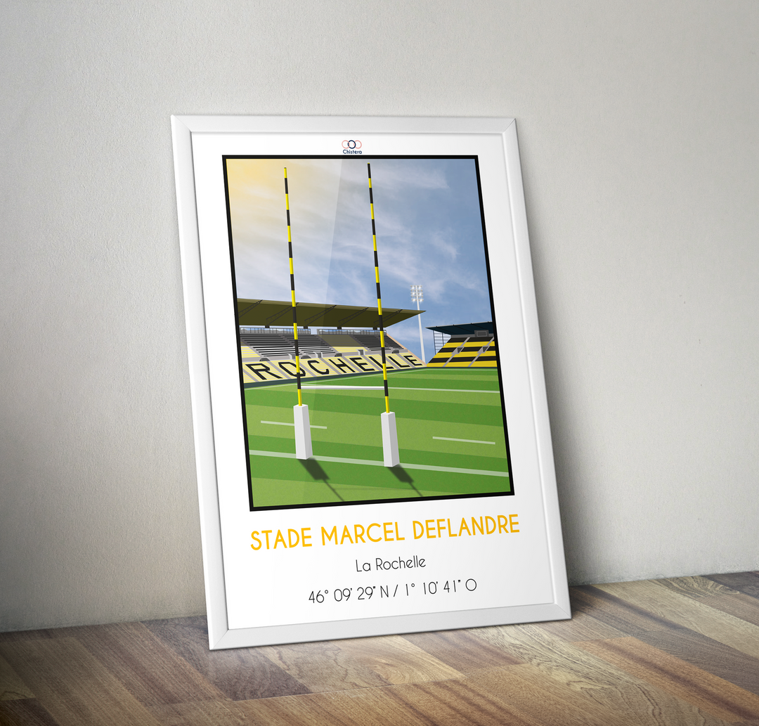 affiche déco poster rugby stade rochelais