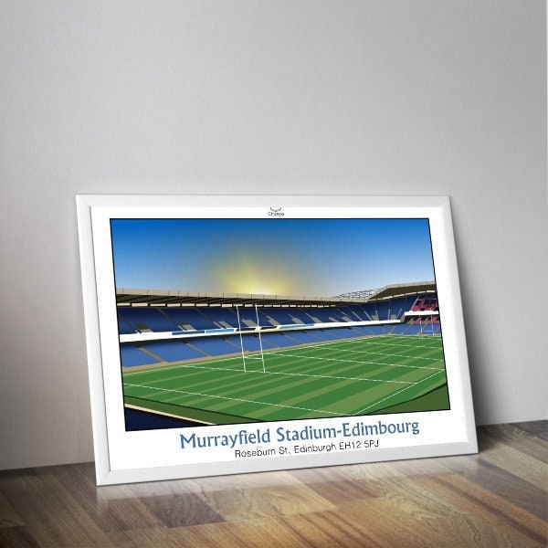 Affiche stade MURRAYFIELD I Stade rugby Edimbourg