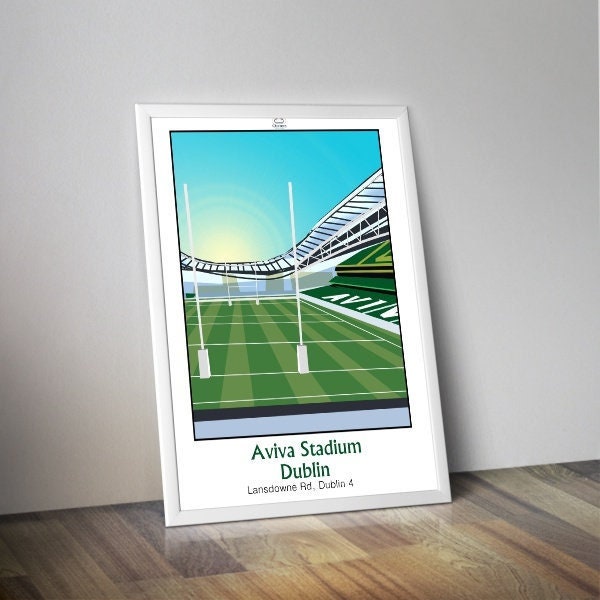 Affiche rugby stade DUBLIN I Cardiff I Aviva