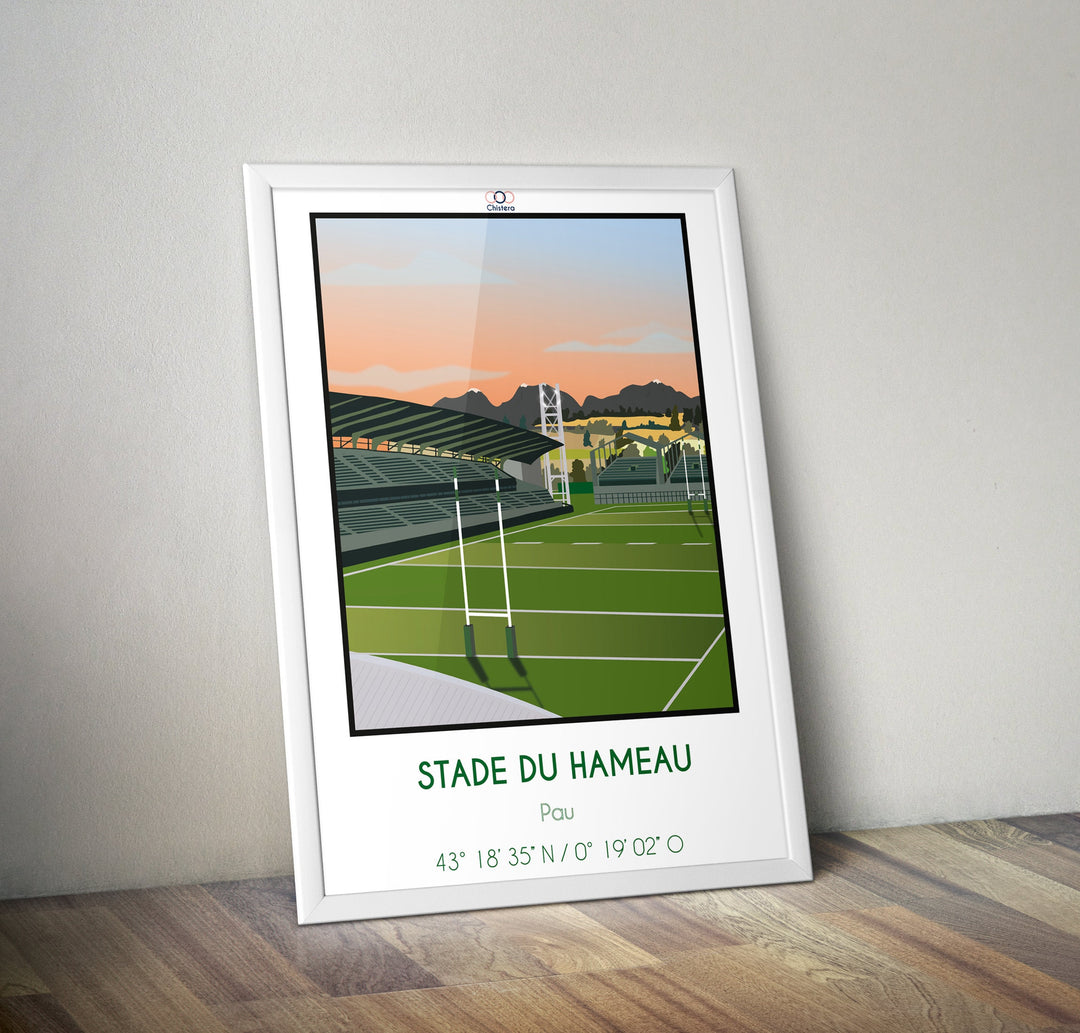 Affiche stade du Hameau PAU I Affiche rugby I Affiche sportive