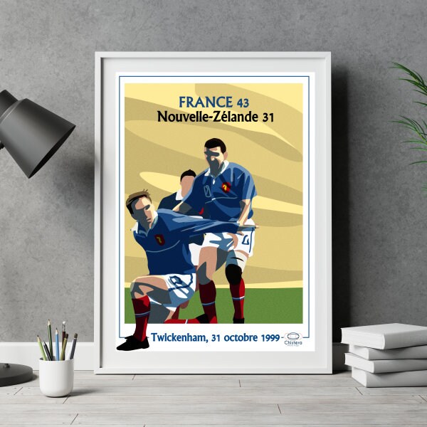 Affiche France All Blacks - Match rugby - 2quipe de France
