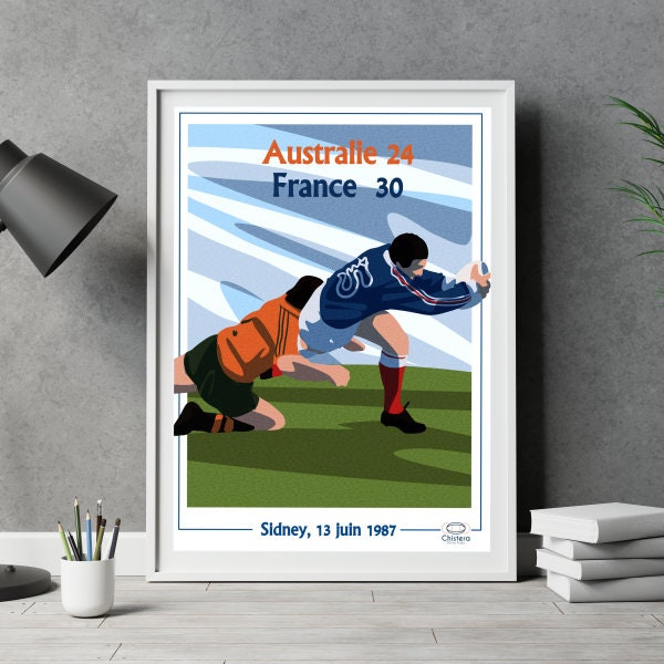 Affiche Australie France I Affiche rugby I Match rugby