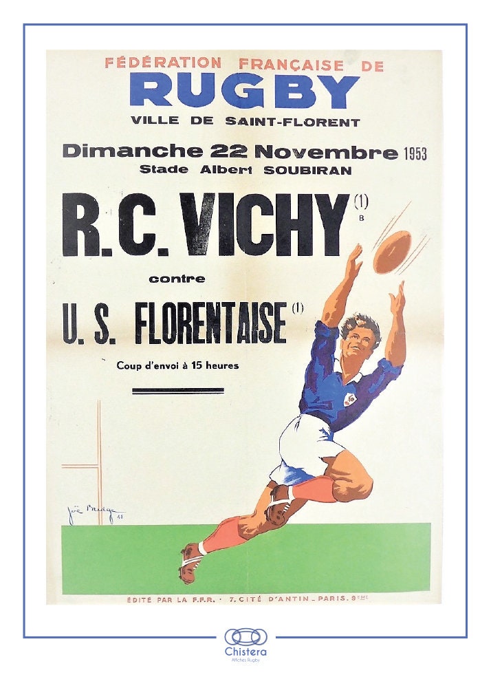 Affiche match rugby VICHY