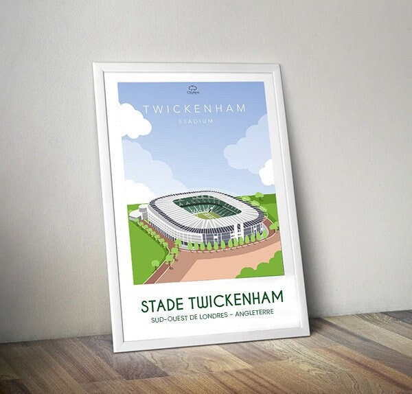 Affiche stade TWICKENHAM® Londres I Londres I rugby